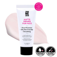 Elizabeth Mott Thank Me Later matte finish application highlights flawless base.