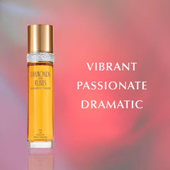 Elizabeth Taylor Diamonds and Rubies bottle angled—romantic evening fragrance inspiration.