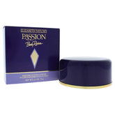 Elizabeth Taylor Passion dusting powder bottle showcases evening wear fragrance.