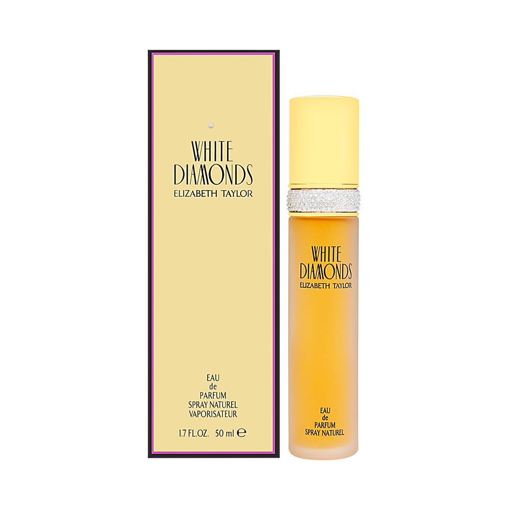 Elizabeth Taylor White Diamonds bottle for Women promotes all-day floral fragrance at pulse points