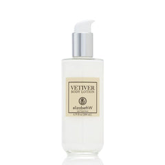 Elizabeth W Vetiver Body Lotion texture on skin delivering light, fast-absorbing moisture.