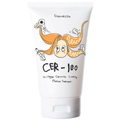 Elizavecca Milky Piggy bottle front highlights nourishing coating for smoother, shinier hair.