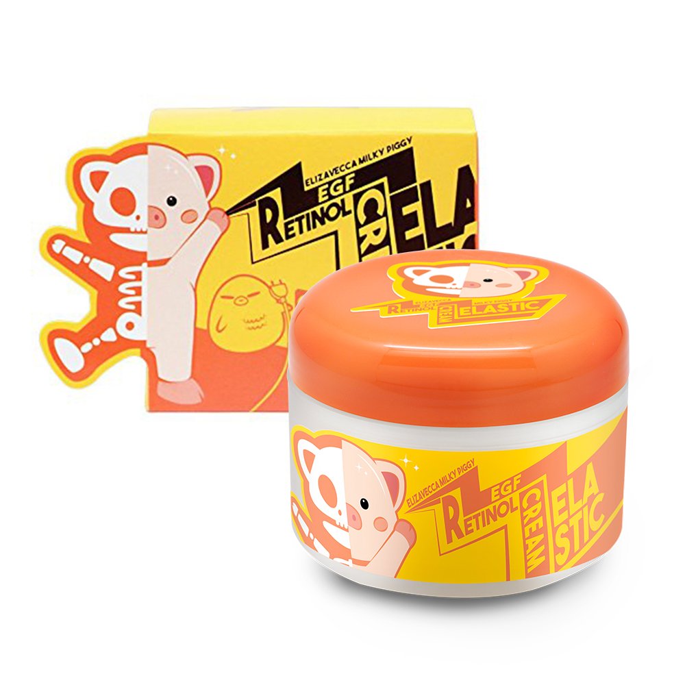Elizavecca Milky Piggy Retinol Cream bottle for silky night-time skincare.