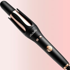 ELLA BELLA automatic rotating curling iron with digital display for precise temperature control.