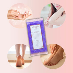 ELLA BELLA home spa setup with lavender paraffin wax for pampering sessions