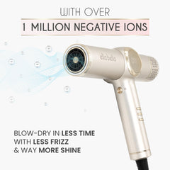 ELLA BELLA ionic dryer with diffuser attached for enhanced shine