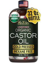 Ella & Eden castor oil bottle 32oz for daily hair and skin care.