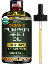 Ella & Eden pumpkin seed oil bottle on bathroom shelf for daily hair nourishment