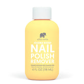 ella+mila jojoba nail polish remover bottle shows gentle non-acetone formula for natural nails.