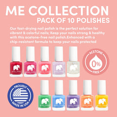 ella-mila me collection quick-dry polish being brushed on for fast, efficient color.