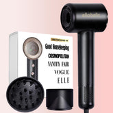 ELLA BELLA compact plasma hair dryer front view showcases sleek design and rapid drying
