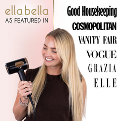 ELLA BELLA diffuser attachment enabling versatile styling for curls and waves.