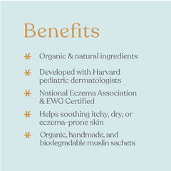 Ellaola Oatmeal Bath Soak turns bathwater milky for gentle cleansing and soft skin