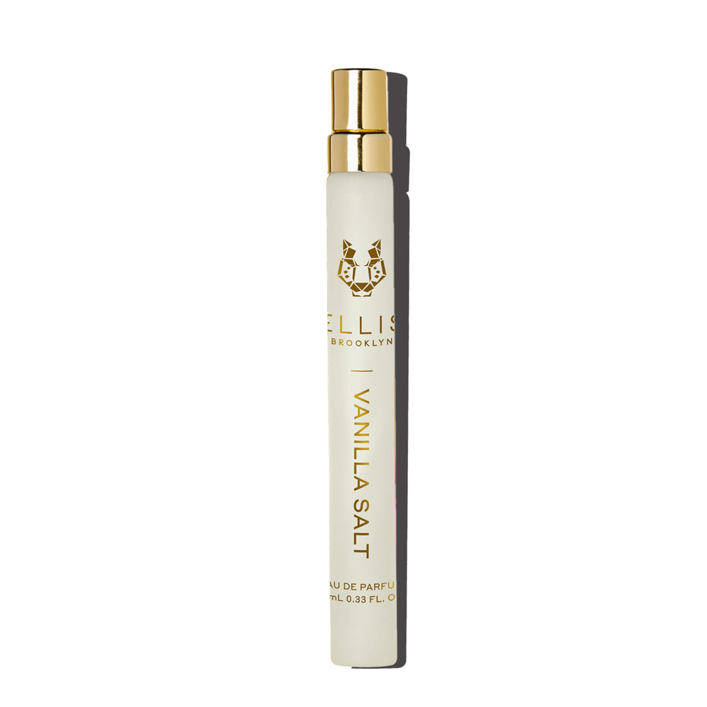 Ellis Brooklyn Vanilla Salt travel spray bottle for on-the-go fragrance.