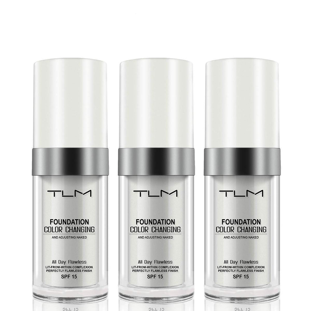 ELM Game flawless color-changing foundation bottle showing shade-matching technology for seamless skin tone