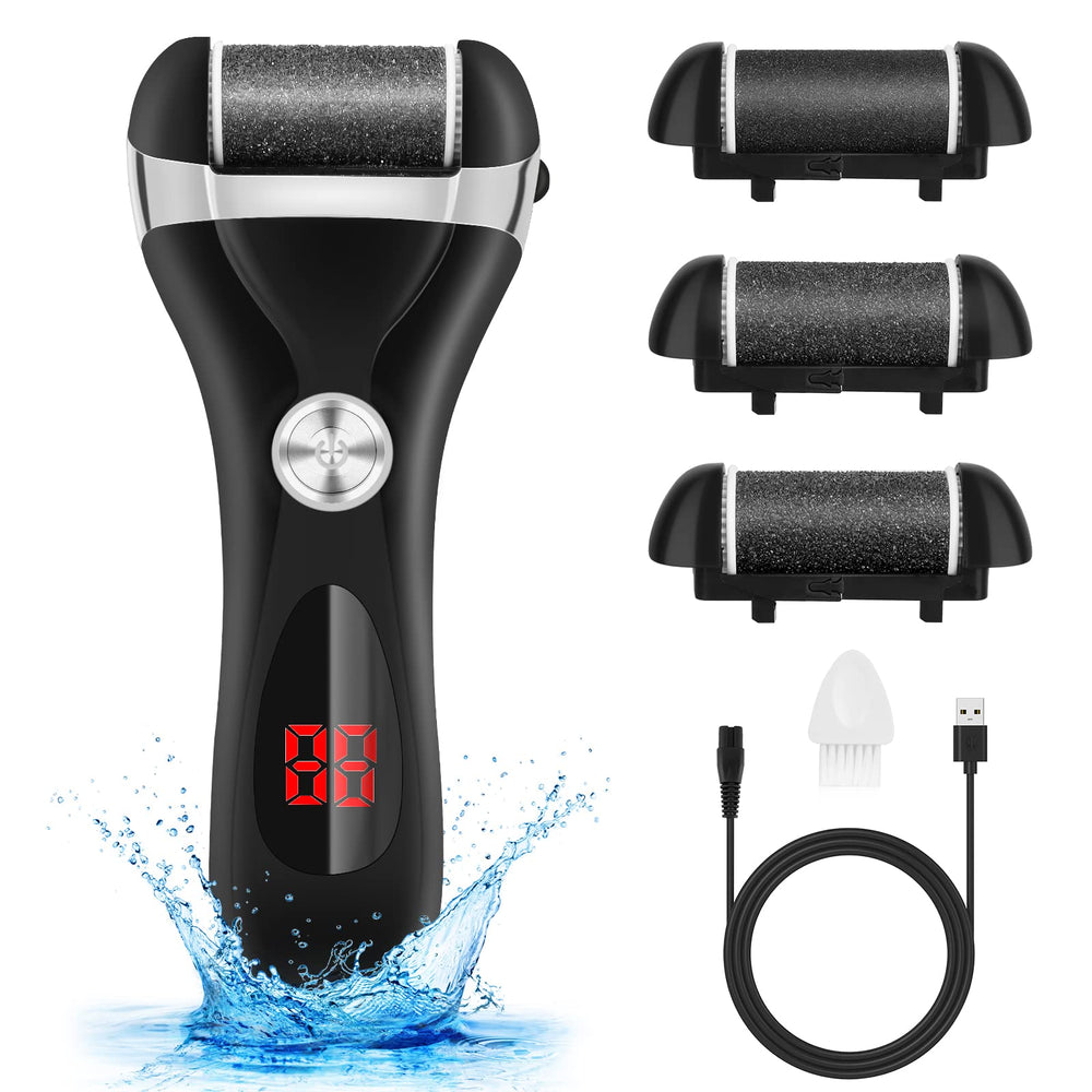 Elmchee electric foot file front view demonstrates easy at-home pedicure comfort
