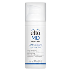 EltaMD AM Restore bottle pump for easy daily application and oil-free hydration.