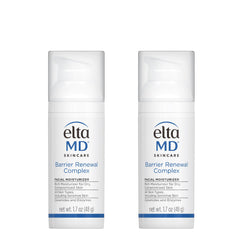 EltaMD Barrier Renewal bottle closeup, fragrance-free moisture for sensitive dry skin, soothing hydration.