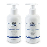 EltaMD Foaming Facial Cleanser bottle with pump delivers oil-free cleansing and gentle exfoliation.