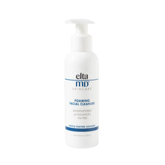EltaMD Foaming Facial Cleanser bottle front demonstrates gentle cleansing for oily or sensitive skin
