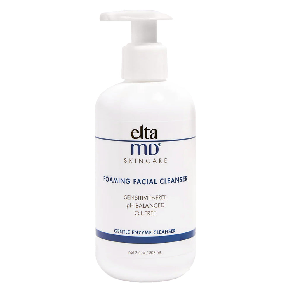 EltaMD Foaming Facial Cleanser pump bottle for gentle cleansing and makeup removal