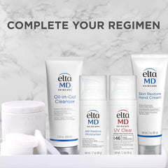 Fragrance free EltaMD hand cream texture suitable for sensitive skin contexts.