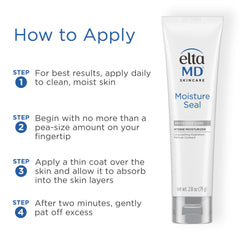 EltaMD Moisture Seal applied to face and body for dry skin relief.