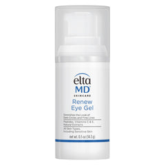 EltaMD Renew Eye Gel pump bottle for easy under-eye application and refreshed appearance.