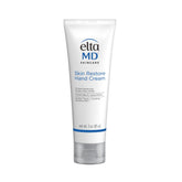 EltaMD Skin Restore Hand Cream tube closeup highlighting silky texture and premium protection.