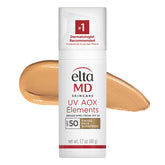 EltaMD UV AOX Elements tinted sunscreen bottle showing daily SPF protection.