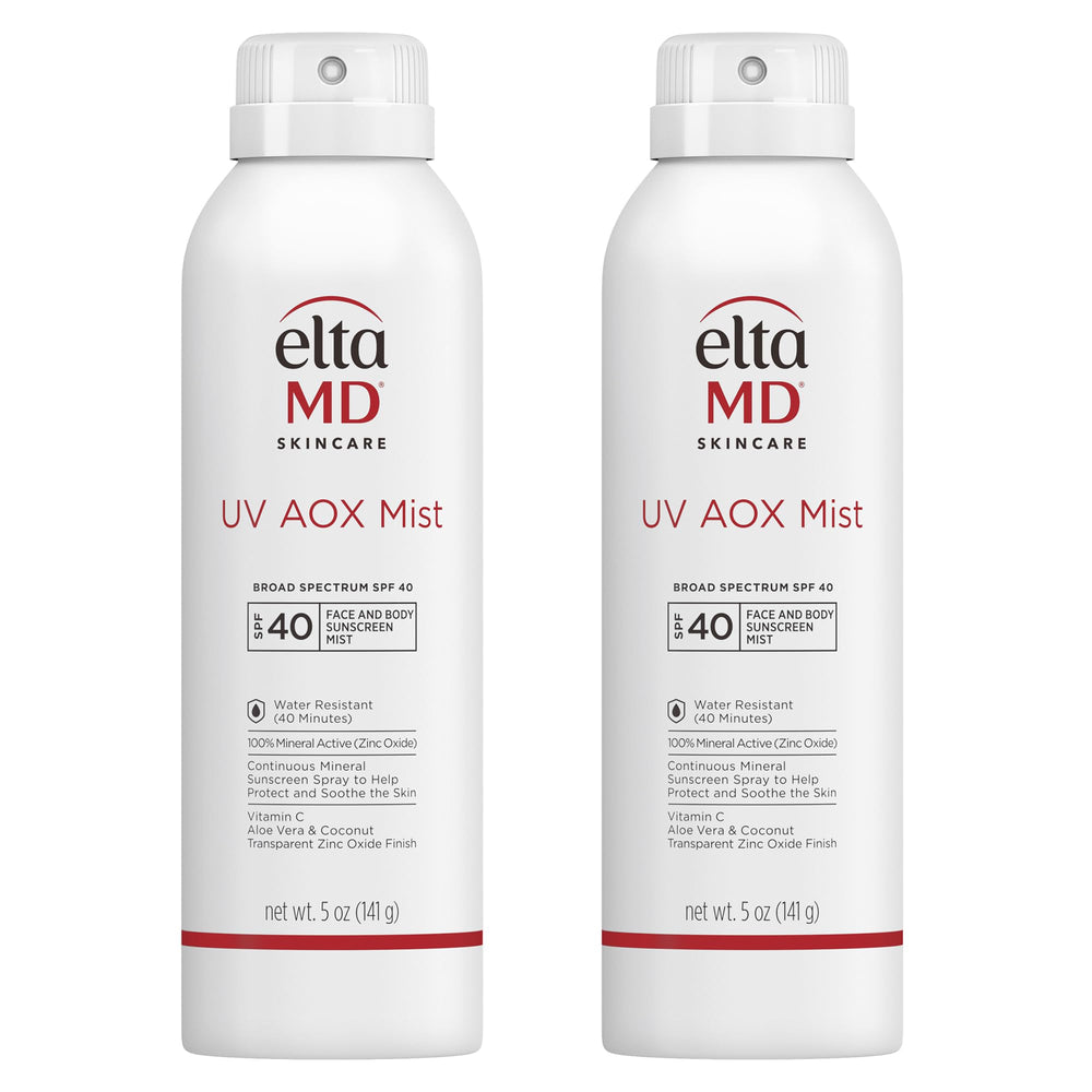 EltaMD UV AOX Mist Face spray dispense for quick sun protection on the go