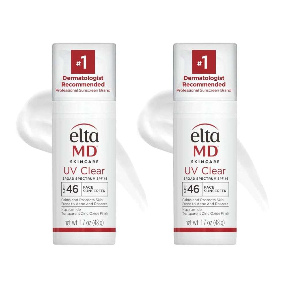 EltaMD UV Clear sunscreen bottle with pump for easy daily protection on acne-prone skin