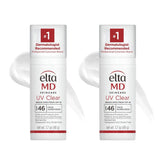 EltaMD UV Clear sunscreen bottle with pump for easy daily protection on acne-prone skin