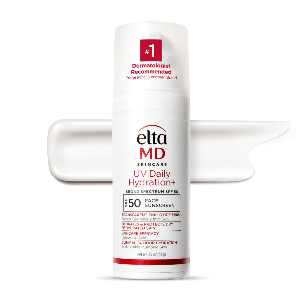 EltaMD UV Daily Hydration+ SPF 50 bottle with lightweight protection for daily use.