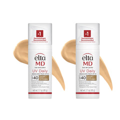 EltaMD UV Daily tinted SPF 40 bottle with pump for on-the-go hydration.