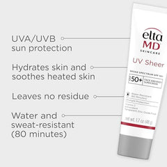 EltaMD UV Sheer no white cast ensuring invisible sunscreen on diverse tones.