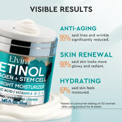 Elvira collagen-hyaluronic acid cream dispense highlights deep hydration and firmness potential