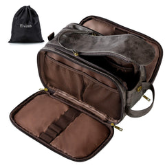 Elviros toiletry bag large opening shows easy access for quick packing and unpacking