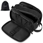 Elviros Toiletry Bag main compartment keeps grooming essentials neatly organized for quick access.