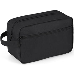 Elviros travel toiletry bag compact size shown in backpack for organized trips