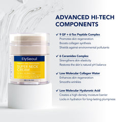ElySeoul advanced technology blend label highlights peptides, ceramides and hyaluronic acid.