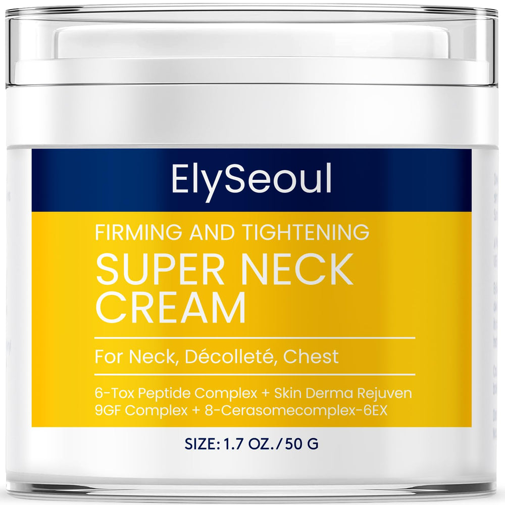 ElySeoul neck cream bottle pump for convenient daily neck care and hydration.