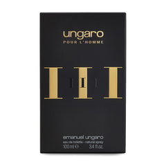 Emanuel Ungaro Pour L’Homme III bottle details emphasize luxury materials