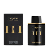 Emanuel Ungaro Pour L’Homme III edt bottle front showing masculine silhouette for daily wear