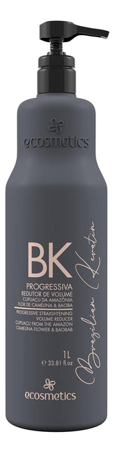 EMAX ECOSMETICS Deluxe Brazilian Keratin bottle demonstrates professional smoothing and frizz control.