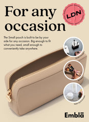Embla waterproof travel case sand emphasizes durability for wet essentials.