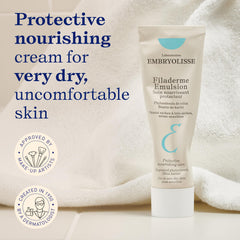 Filaderme Emulsion texture swatch highlights creamy soothing formula