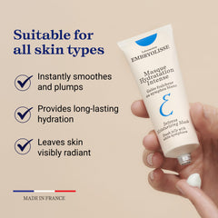 Embryolisse Intense Moisturizing Face Mask White Nymphea visual highlighting hydration