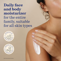 Creamy, fast-absorbing texture of Embryolisse Fluid+ shown on skin for quick hydration.