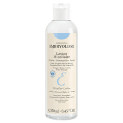 Embryolisse Micellar Lotion bottle front view, gentle makeup remover for sensitive skin